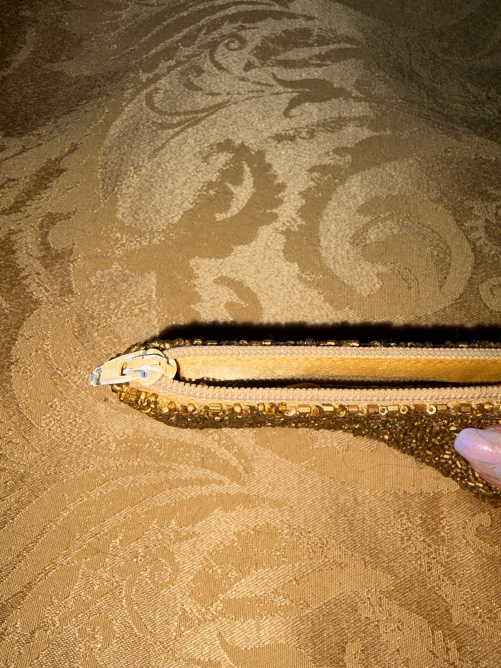 Moyna Brown Beaded 'BADASS' Wristlet - Picture 3 of 5